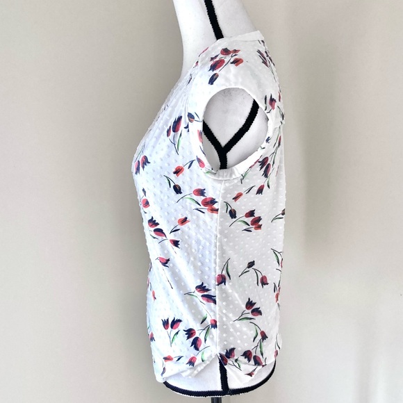 NWT Daniel Rainn - Rayli Split Neck Cap Sleeve Textured Knit Top Size XS - Picture 4 of 7